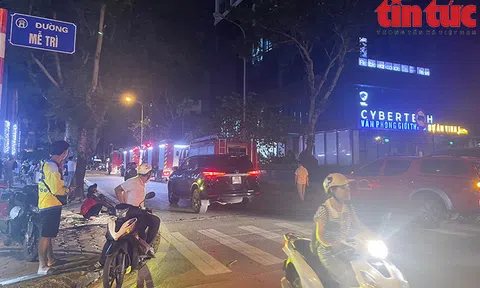 Cháy căn hộ tầng 25 tòa chung cư đường Mễ Trì khiến người dân hoảng loạn