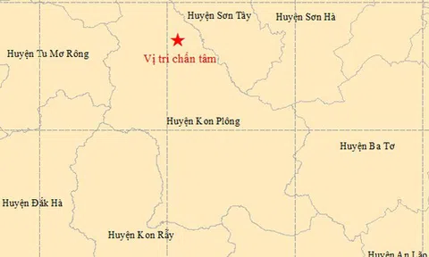 Trong buổi sáng, Kon Tum xảy ra 10 trận động đất