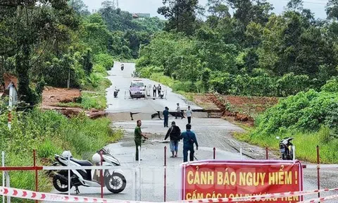 Đường tránh Bảo Lộc nguy cơ tiếp tục sạt lở, đề nghị thông báo tới người dân