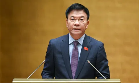 Sáng nay, Bộ trưởng Bộ Tư pháp Lê Thành Long trả lời chất vấn