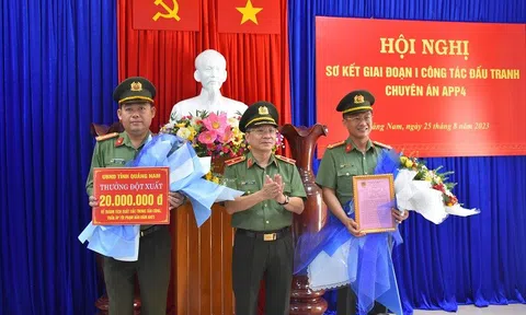 Bộ Công an thưởng "nóng", gửi thư khen Công an tỉnh Quảng Nam