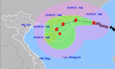 Hướng di chuyển phức tạp của bão số 3 và thời tiết các vùng dịp Lễ 2-9