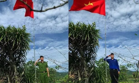 Nghệ An: Thượng cờ trên đỉnh Lèn Vũ dịp Quốc khánh 2/9