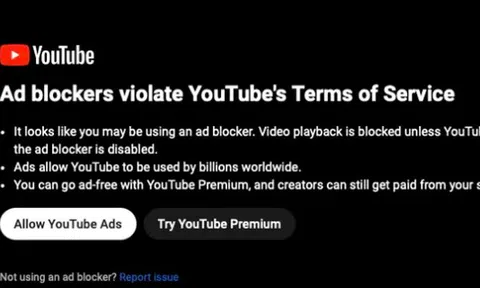 YouTube loại bỏ các công cụ chặn quảng cáo trên quy mô toàn cầu