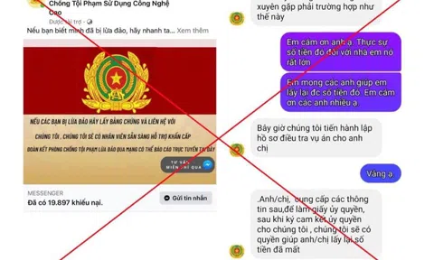 Công an Hà Nội cảnh báo giả mạo Phòng ninh mạng hỗ trợ lấy lại tiền lừa đảo