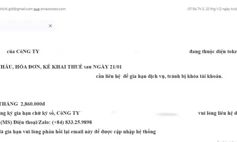 Lộ diện hình thức lừa đảo thông báo dịch vụ chữ ký số hết hạn