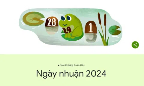 Google Doodle đón năm nhuận, ngày 29/2/2024 với chú ếch dễ thương