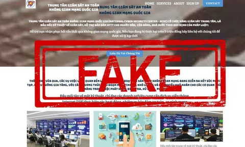 Cảnh báo giả mạo website Trung tâm Giám sát an toàn không gian mạng quốc gia để lừa đảo