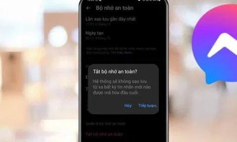 Cách tắt bộ nhớ an toàn trên Messenger