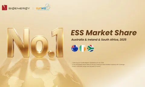 Sigenergy được SunWiz xếp hạng Thương hiệu lưu trữ năng lượng số 1 tại nhiều thị trường toàn cầu