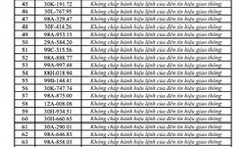 548 chủ xe máy, ô tô mang biển kiểm soát sau khẩn trương nộp phạt nguội theo Nghị Định 168