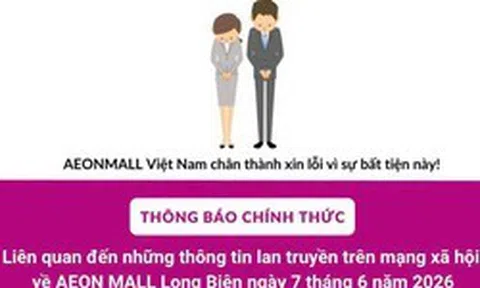 Aeon Mall xin lỗi