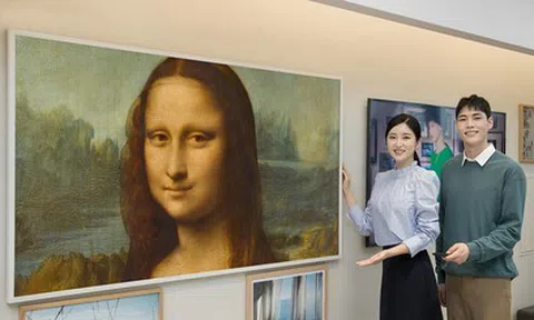 Ngắm nàng Mona Lisa trên TV The Frame của Samsung từ Bảo tàng Louvre
