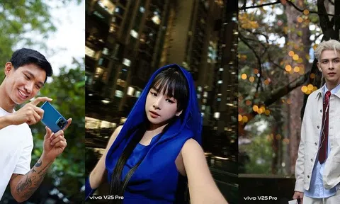 Đoàn Văn Hậu, DJ Mie và Denis Đặng tung loạt ảnh “Cuốn không thể cản” qua camera V25 Pro